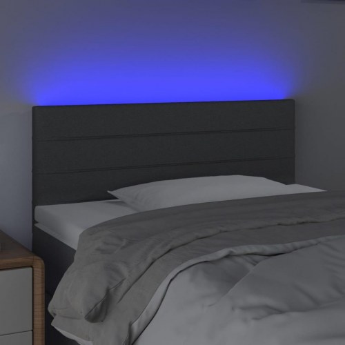 Sengegavl med LED-lys 80 x 5 x 78/88 cm - mørkegrå