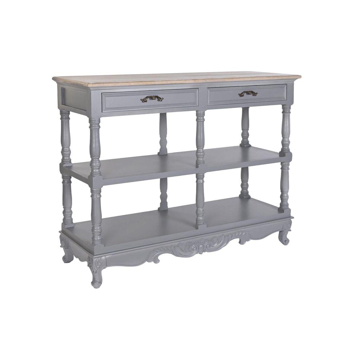 Skænk 117 X 39 X 89 Cm Grå Natur Paulonia Træ Træ Mdf
