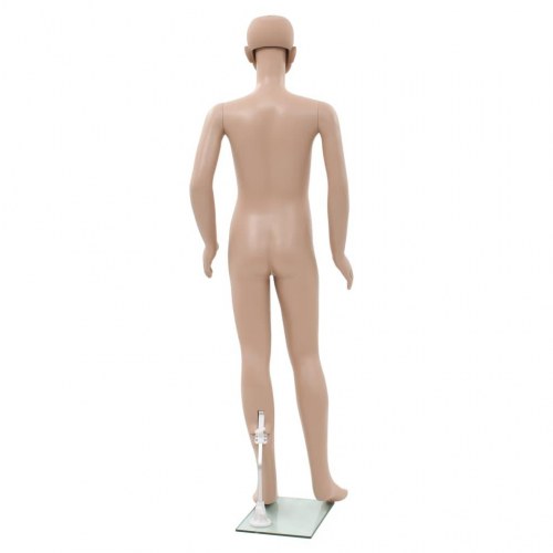 Børnemannequin med glasbase 140 cm - beige