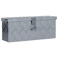 Aluminiumskasse 48,5 x 14 x 20 cm sølvfarvet