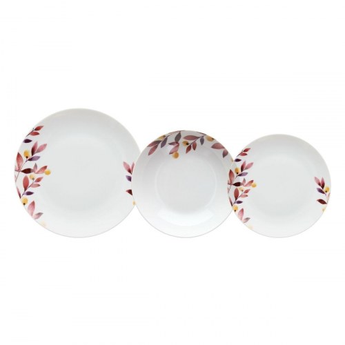 Spisestel Hvid Multifarvet Porcelæn Ark 1 cm 37 x 23 x 30 cm 18 Dele