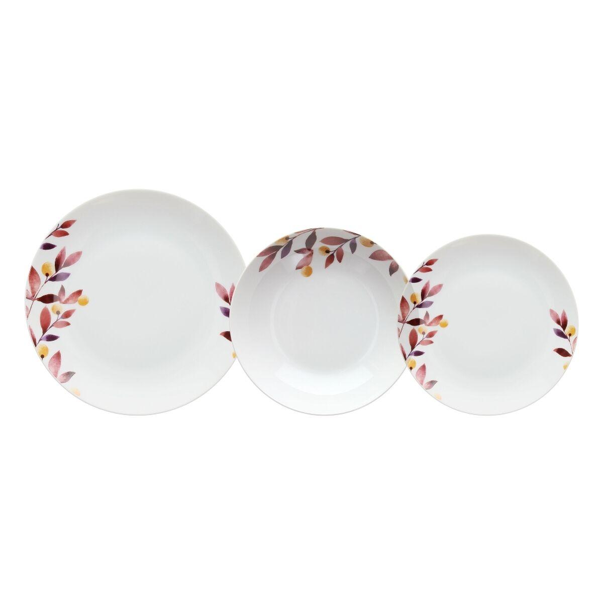Spisestel Hvid Multifarvet Porcelæn Ark 1 cm 37 x 23 x 30 cm 18 Dele