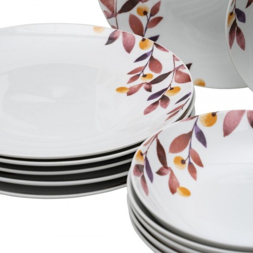 Spisestel Hvid Multifarvet Porcelæn Ark 1 cm 37 x 23 x 30 cm 18 Dele