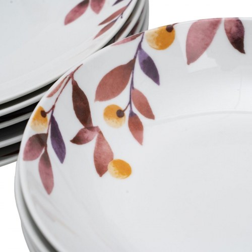 Spisestel Hvid Multifarvet Porcelæn Ark 1 cm 37 x 23 x 30 cm 18 Dele