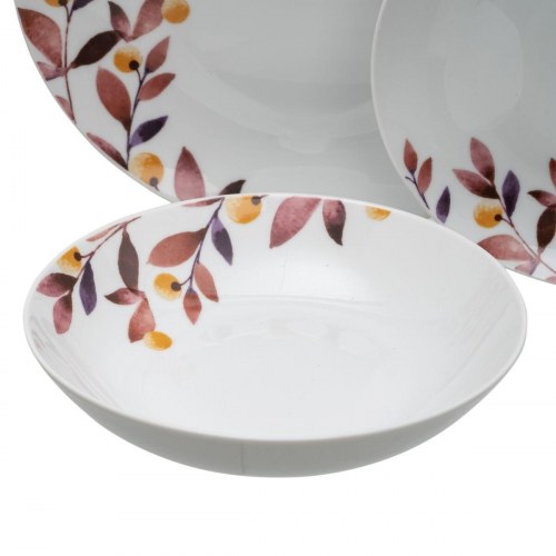 Spisestel Hvid Multifarvet Porcelæn Ark 1 cm 37 x 23 x 30 cm 18 Dele