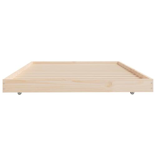 Sengeramme uden madras 90x200 cm massivt fyrretræ