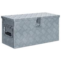 Aluminiumskasse 61,5 x 26,5 x 30 cm sølvfarvet