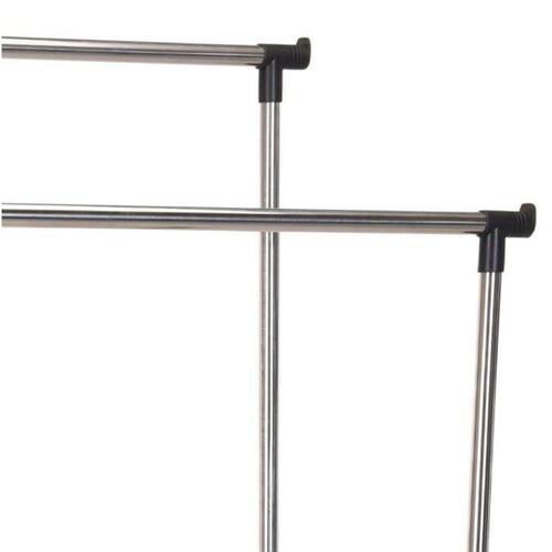 Storage solutions tøjstativ m. dobbelt bøjlestang 80x42x(90-160) cm