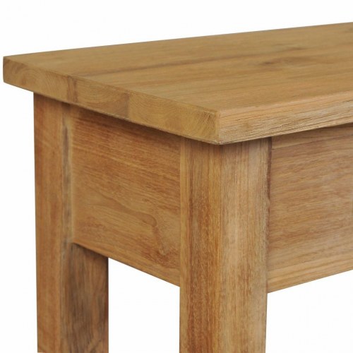 Konsolbord 120x30x80 cm massivt teaktræ