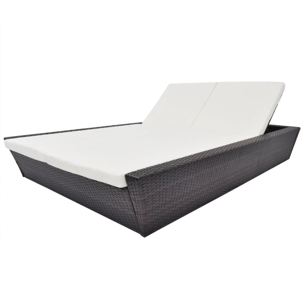 Loungeseng Med Hynder Polyrattan Brun