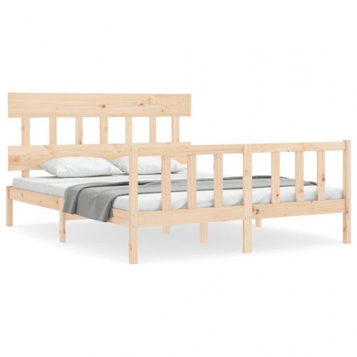 Sengeramme uden madras 160 x 200 cm i massivt fyrretræ