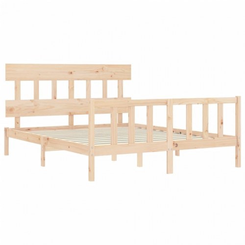 Sengeramme uden madras 160 x 200 cm i massivt fyrretræ