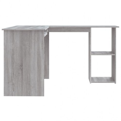 Hjørneskrivebord 120x140x75 cm konstrueret træ grå sonoma-eg