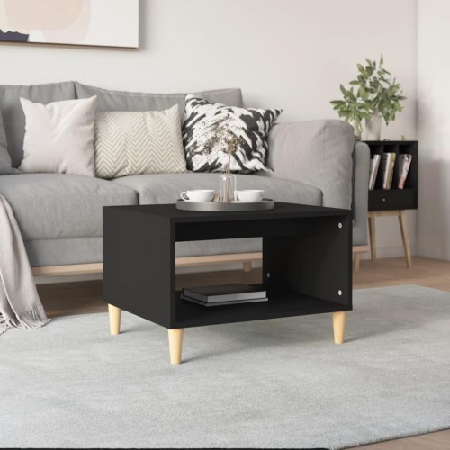 Sofabord med hylde 60 x 50 x 40 cm - sort