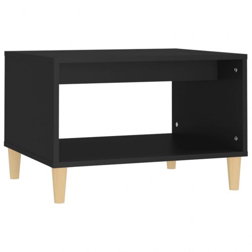 Sofabord med hylde 60 x 50 x 40 cm - sort