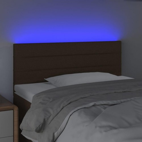 Sengegavl med LED-lys 90 x 5 x 78/88 cm - mørkebrun