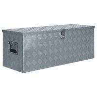 Aluminiumskasse 110,5 x 38,5 x 40 cm sølvfarvet