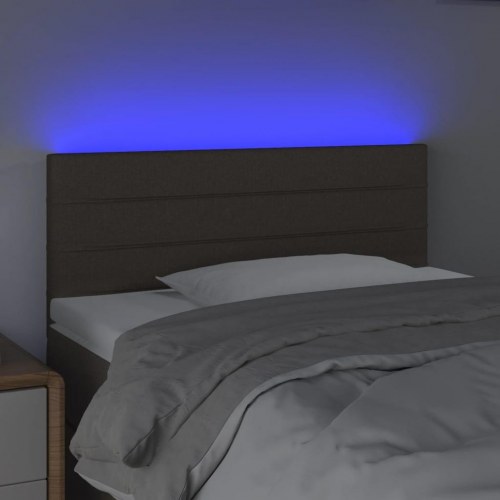 Sengegavl med LED-lys 90 x 5 x 78/88 cm - gråbrun