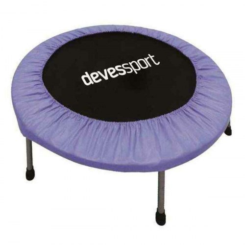 Trampolin/mini-trampolin Elastik Seng 96 cm - blå/grå