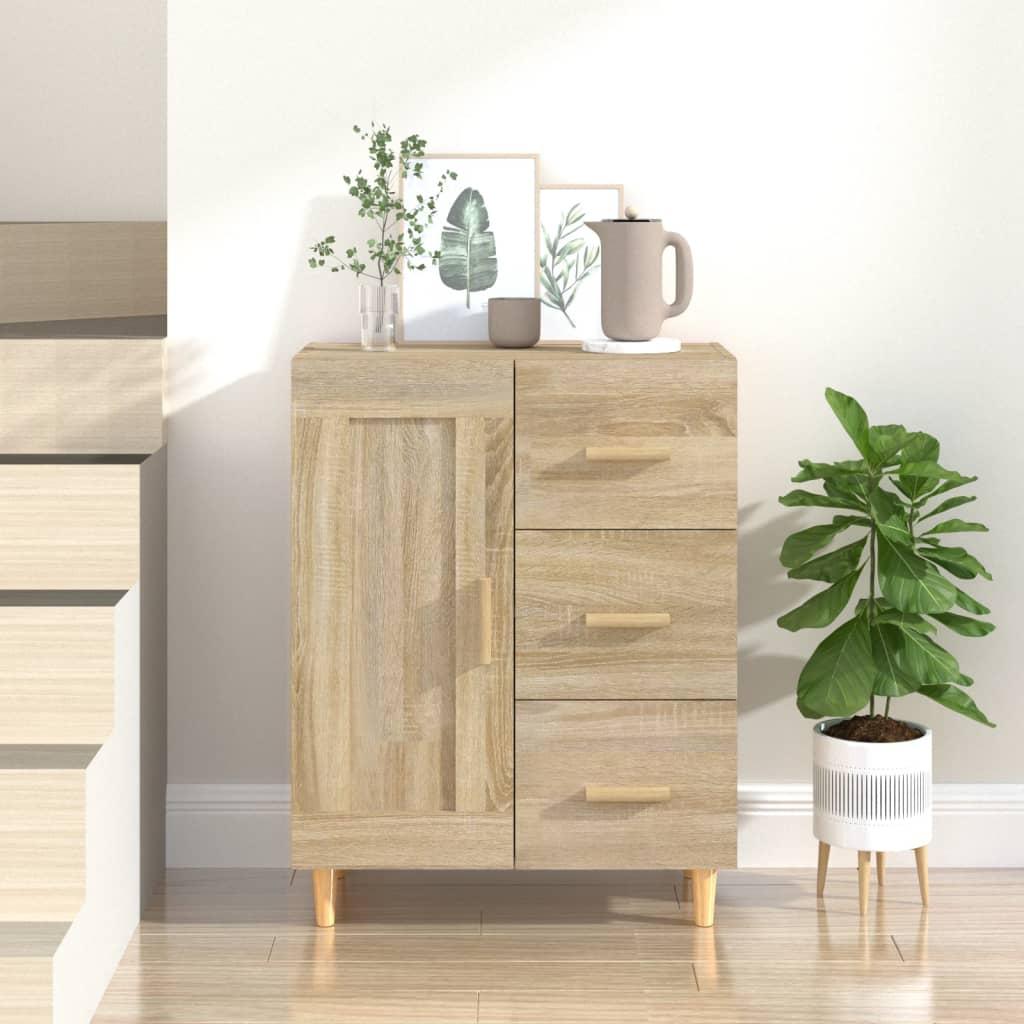 Skænk 69,5×34×90 cm i konstrueret træ - sonoma-eg