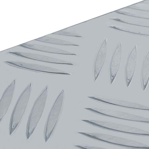 Aluminiumskasse 70 x 24 x 42 cm trapezformet sølvfarvet