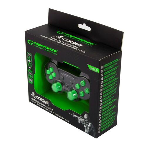 Controller Esperanza Corsair GX500 USB 2.0 Sort PC PlayStation 3 PlayStation 2