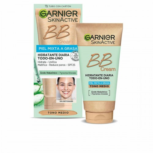 Garnier SkinActive BB Cream - Mixet til fedtet hud, Medium, SPF 25, 50 ml