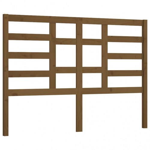 Sengegavl i massivt fyrretræ 156 x 4 x 104 cm - gyldenbrun