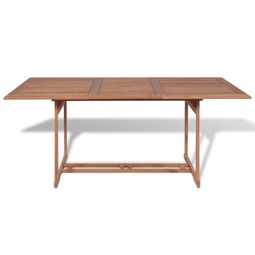 Havebord 180x90x75 cm massivt teaktræ