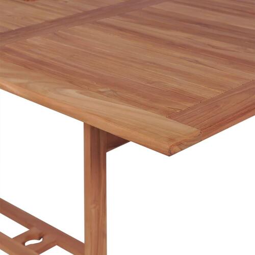 Havebord 180x90x75 cm massivt teaktræ