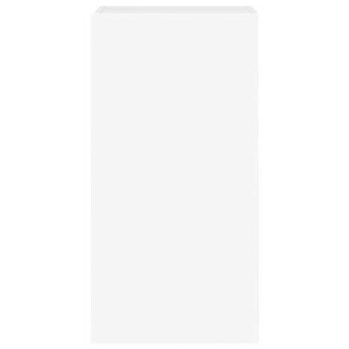 Væghængt tv-bord med LED-lys 40,5x35x80 cm hvid
