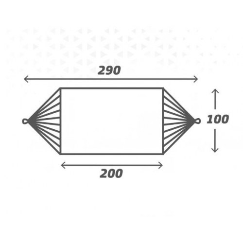 Hængekøje Aktive blå - 200 × 100 cm (pakke med 6)