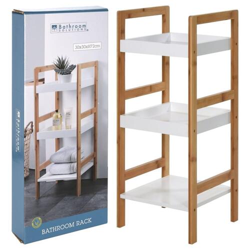 Bathroom Solutions opbevaringsreol med 3 hylder MDF og bambus