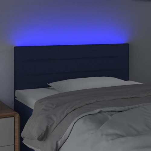 Sengegavl med LED-lys 100 x 5 x 78/88 cm - blå