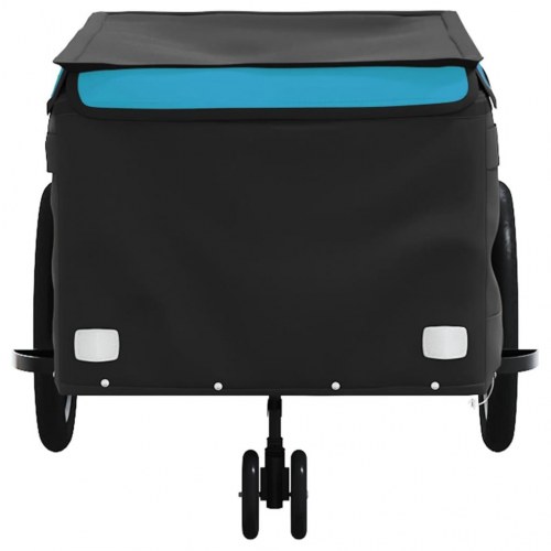 Cykelanhænger 45 kg - jern, sort/blå