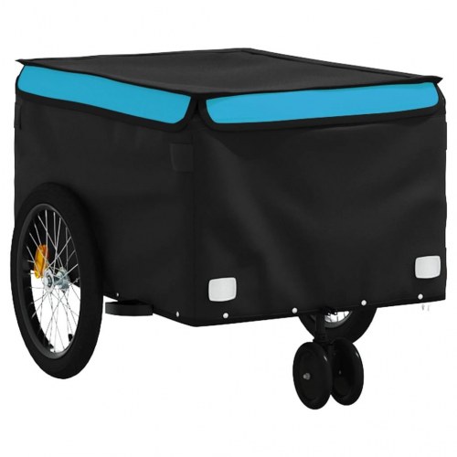 Cykelanhænger 30 kg - jern, sort/blå