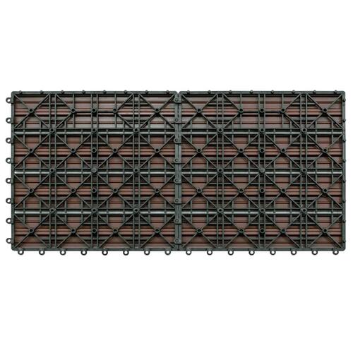 Terrassefliser 6 stk. 60x30 cm 1,08 m² WPC brun