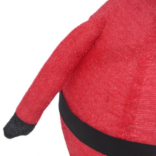 Dekorativ julemandsfigur m. LED-lys 60 cm luksuriøst stof