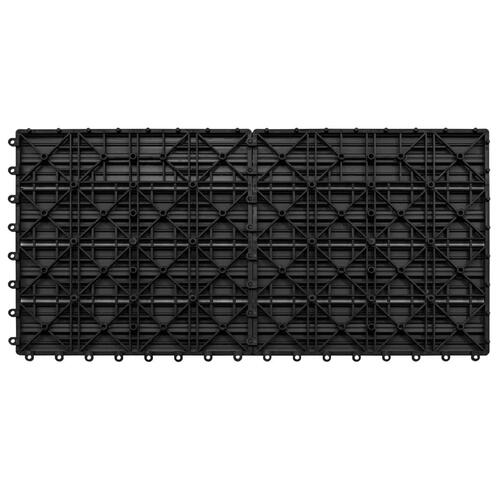 Terrassefliser 6 stk. 60x30 cm 1,08 m² WPC sort