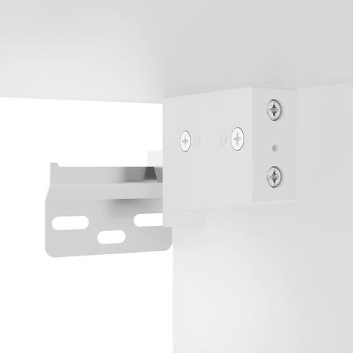 Væghængt tv-skab 40x34,5x100 cm hvid højglans
