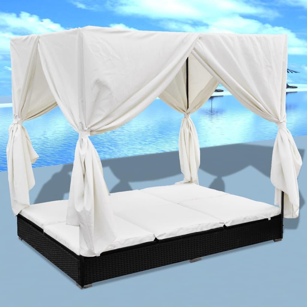 Solseng Med Gardiner Polyrattan Sort