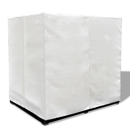 Solseng med gardiner polyrattan sort