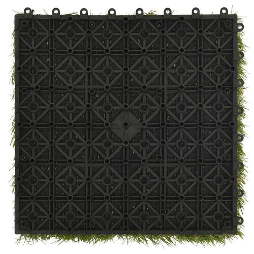 Kunstgræsfliser 11 stk. 30x30 cm grøn