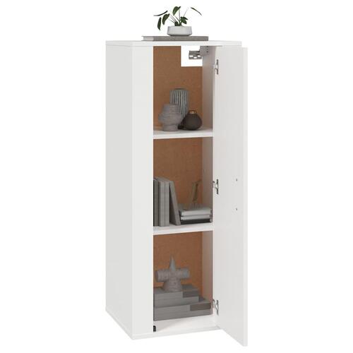 Væghængt tv-skab 40x34,5x100 cm hvid