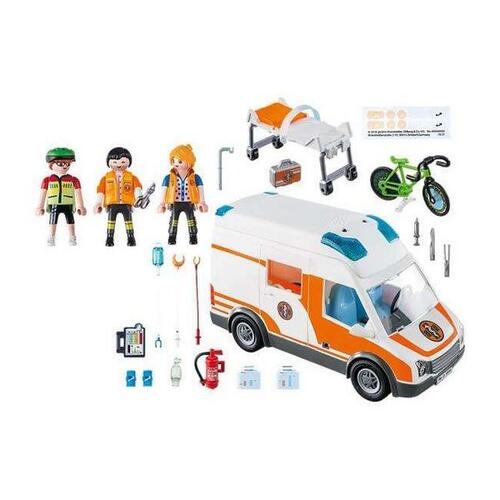 Playset City Life Emergency Ambulance Playmobil 70049 (62 stk)