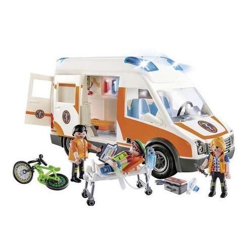 Playset City Life Emergency Ambulance Playmobil 70049 (62 stk)