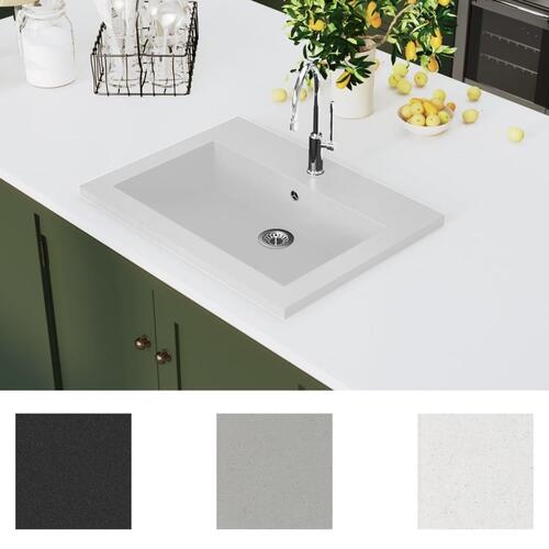 Håndvask 600x450x120 mm granit hvid