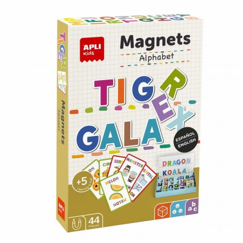 Magnetisk alfabetspil - Apli Kids, multifarvet (44 dele)
