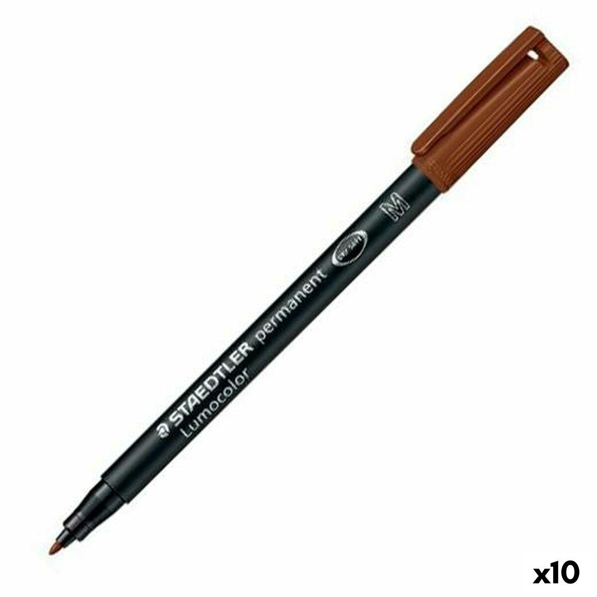 Sprittusch Staedtler Lumocolor 317 7 M Sort 10 Enheder