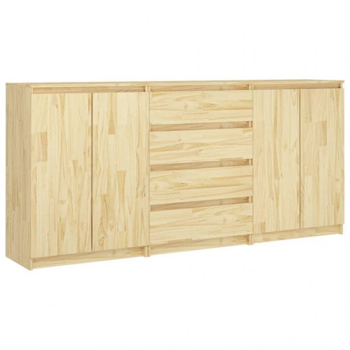 Skænk i 3 dele - massivt fyrretræ, 180 × 36 × 84 cm